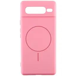 Чохол Silicone Cover Lakshmi Full Camera (AA) with MagFit для Google Pixel 7 Pro Розовий / Light pink