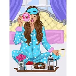 Картина за номерами Santi Ранок з пончиками, 30х40 см (954478)