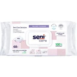Серветки вологі для догляду за шкірою Seni Care Sensitive 68 шт.