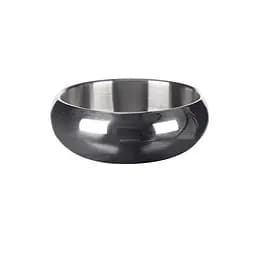 Миска для собак Flamingo Muna Silver з нержавіючої сталі з подвійними стінками, розмір S, об’єм 0.37 л