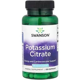 Цитрат калія Swanson Potassium Citrate 99 мг 120 капсул