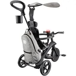 Велосипед триколісний Globber Explorer Trike Deluxe Play 4 в 1 чорно-сірий (633-120) - мініатюра 2