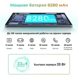 Планшет Blackview Oscal Pad 15 4G DS 8/256 Gb сірий - мініатюра 8