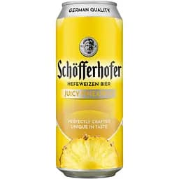 Смесь пива с соком Schofferhofer Juicy Pineapple Hefeweizen светлое нефильтрованное 2.5 % 0.5 л