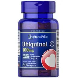 Убихинол Puritan's Pride Ubiquinol 100 мг 60 капсул