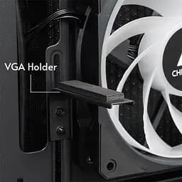 Корпус Chieftec VISTA GT-01B-OP 3x120 мм A-RGB, ATX, без БЖ, Black (GT-01B-OP) - мініатюра 7