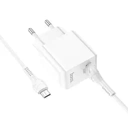 Комплект зарядний блок і кабель Hoco Proton C98A Micro USB Cable 1USB 18W білий
