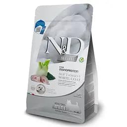 Сухий корм Farmina N&D Grain Free White Adult Mini беззерновий для собак з білою шерстю з сібасом, спіруліною