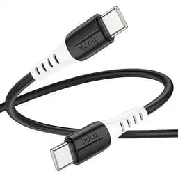 Кабель Hoco X82 Type-C to Type-C 60W silicone charging data cable Чорний