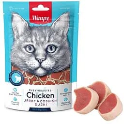 Wanpy Chicken Jerky & Codfish Sushi ванпи суши з куркою І трескою ласощі для котів 0.08кг