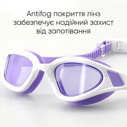 Окуляри для плавання Renvo Javari Уні Anti-fog Фіолетовий, Білий OSFM (2SG300-09) - мініатюра 6