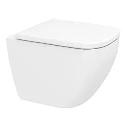 Унитаз подвесной Imprese Valtice Rimless 51x36x40 см, сиденье Slim slow-closing white i1105, Белый