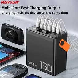 Універсальна зарядна батарея Power Bank PD100W 160000mah 592Wh 100W - мініатюра 5