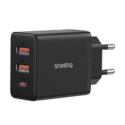Мережевий зарядний пристрій Baseus Cube Fast Charger 2U+C 30W EU чорний P10111402113-00
