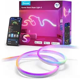 Стричка свитлодиодна розумна Govee H61D3 Neon Rope Light 2, 5м, RGBIC, WI-FI/Bluetooth, билий