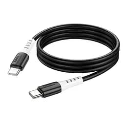 Кабель Hoco Type-C to Type-C silicone charging data cable X82 на 60 W черный