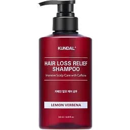 Шампунь проти випадіння «Лимонна вербена» 500 мл Kundal Natural Caffeine & Intensive Scalp Care Shampoo Lemon Verbena