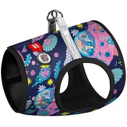 Шлея для собак мягкая Waudog Clothes Рик и Морти 1, с QR паспортом, XS3, 32-35х22-24 см (2903-0280)