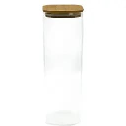 Ємність скляна Vittora з дерев'яною кришкою прямокутна  29 cм Spaghetti 2500 мл VT-7325 (135508)