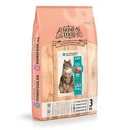 Сухий корм Home Food для дорослих котів Кролик та журавлина CAT ADULT Для кастрованих/стерилізованих 3 кг