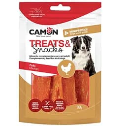 Лакомство для собак Camon мясные вяленое куриное мясо в хрустящей панировке 250 г