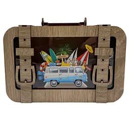 Дерев'яна скарбничка валіза "На подорож" Vladico 3240-15-005 розмір 24х17 см