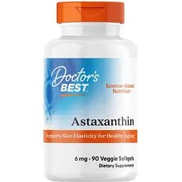 Астаксантин з AstaPure Doctor's Best Astaxanthin 6 мг 90 капсул