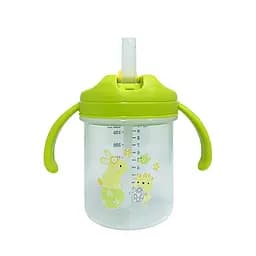 Детский поильник с трубочкой "Зайчик" Mega Zayka MGZ-0335(Green) 280 мл
