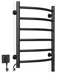 Рушникосушка NAVIN Камелія 480х600 Sensor ліва з таймером, чорний муар