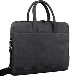 Сумка для ноутбука Defender 15.6" Trendy з кишенею, шкира, чорна (26130)