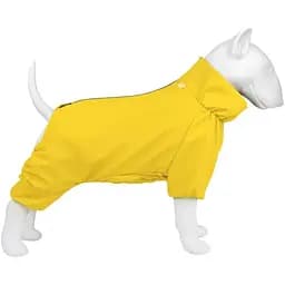 Дождевик для собак Collar Waudog Clothes, водонепроницаемый, M45, В 55-60 см, С 37-40 см, желтый