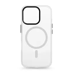 Чехол для Apple iPhone 16 Pro, Unit MagSafe, белый, прозрачный, магсейф, противоударный, магнитный, панель-накладка с поддержкой MagSafe, с поддержкой беспроводной зарядки, TPU+PC, защита всего корпуса, ударостойкий, ArmorStandart (ARM78712)