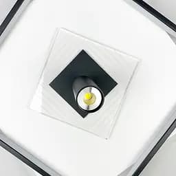 Стельова LED люстра в чорно-білому корпусі Line.F MJ 51-500*500 BK+WT - мініатюра 3