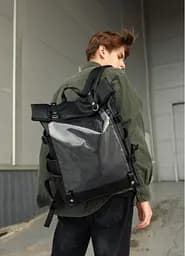 Чоловічий рюкзак Sambag ROLLTOP HACKING чорний 41 х 30 х 16 см (24460001m) - мініатюра 3