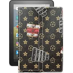 Чохол StatusCASE з екошкіри для планшету Amazon Fire HD 8 2020 Луі-Вітон-коричневий