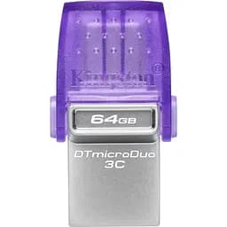 USB флеш-накопичувач Kingston DataTraveler microDuo 3C 64GB USB-A + USB-C 3.2 Gen 1 (DTDUO3CG3/64GB) [73398] - мініатюра 2