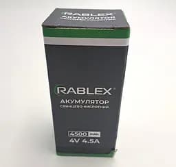 Акумулятор свинцево-кислотний Rablex RB445, акумуляторна батарея AGM 4500 мАh 4V / 4.5A - мініатюра 4