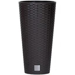 Горщик для квiтiв Prosperplast Rato тубус з вкладишем 2 в 1, 250 мм коричневий (77966-440)