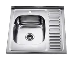 Мийка кухонна Kraft 6060R-E прямокутна 600х600х180 мм 0,8 мм Satin 30412