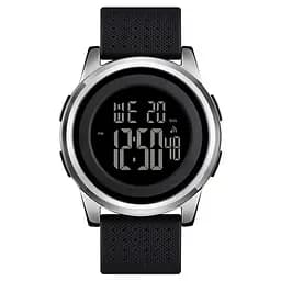 Чоловічий спортивний наручний годинник Skmei 1502 (Сріблястий)