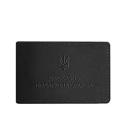 Шкіряна обкладинка на посвідчення Державної податкової служби Чорна - мініатюра 6