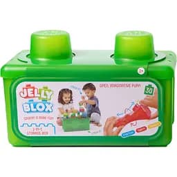 Сенсорный конструктор Jelly Blox 2 в 1 Строй - складывай в кейсе 30 элементов (931693)