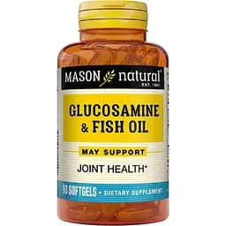 Глюкозамен и рыбий жир Mason Natural Glucosamine & Fish Oil 90 гелевых капсул