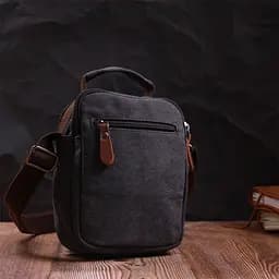 Компактна чоловіча сумка із щільного текстилю Vintage 14,5х19х10,5 см sum0028965 - мініатюра 10