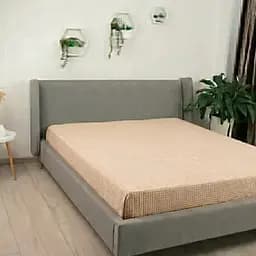 Простирадло Бамбук Кремово-бежеве м'яке завдовжки 2,00 × 2,30 м для двоспального різання