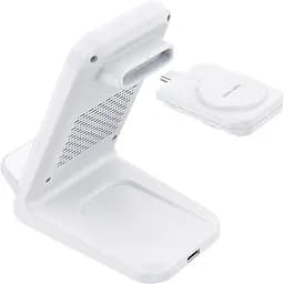 Бездротовий зарядний пристрій Choetech T608-F 3 в 1 Wireless Charger White [101509] - мініатюра 2