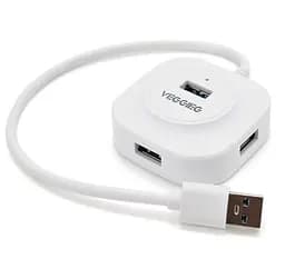 Хаб-конвертор USB 3.0 VEGGIEG V-U3401 4 порта 480Mbts White