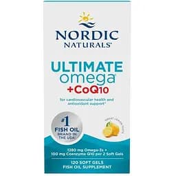 Омега 3 + Коэнзим Q10 Nordic Naturals Ultimate Omega + CoQ10 1000 мг 120 капсул