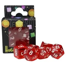 Набор кубиков Transparent 7 Dice Set - Red , 7 шт. (g7dtran02)