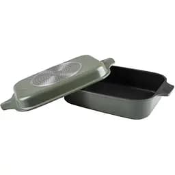 Гусятниця Ringel Zitrone Olive Ростер з кришкою 34x24x13.5 см 9 л (6 л +3 л) (RG-2108-34/OL)